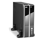 XION mATX/ITX Slim HTPC Desktop Case with 5-in-One Card-reader, 450 Watt Power Supply - Retail XON-810P_Black (Black)