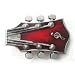 Guitar Head Red Belt Buckle