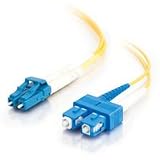 Cables To Go 34504 LC/SC Plenum-Rated 9/125 Duplex Single-Mode Fiber Patch Cable, Yellow (26.45 Feet/ 8 Meter)