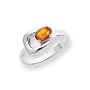14k White Gold Citrine Ring - Size 6 - JewelryWeb