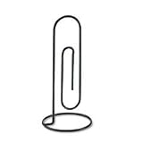 Wire Paper Clip Memo Holder, Black, 3 Diameter x 6-1/2h. FEL55112