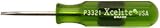 Xcelite P3321 3/32 x 3 1/2 Compact Standard Screwdriver, Green Handle