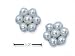 Jewelry : Sterling Silver White FW Pearl Flower Cluster Post Earrings