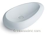 Duravit 03248800001 Ciottolo 34-1/4in. x 20-7/8in. Above Counter Bath Sink w/o Overflow
