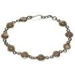Birthday Gift Ideas - Silver Bracelet made of Rose Quartz Gemstone 6.75 inches (gnklcs276brclt)