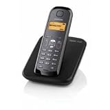 Siemens Gigaset AS280, Schnurloses DECT-Telefon mit beleuchtetem Grafik-Display, schwarz