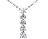 14kt White Gold Journey Diamond Necklace (1.00 ct. tw.)