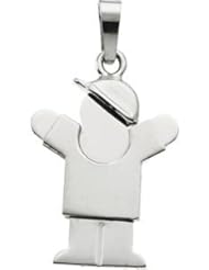 Kids Love Boy Pendant 14K Gold White 19548