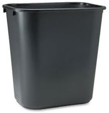 Rubbermaid Commercial Lightweight trash container, 15 in x 10 1/4 in x 14 3/8 in, Black, 1/Case of 10