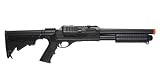 Double Eagle Single Shot Pump Action Spring Powered Airsoft Shotgun (Retractable Stock)