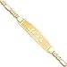 14K New York Jets Large Sanded Jets Id Figaro Bracelet