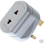 DSP1273 Shaver/Toothbrush Plug Adapter - 2 Pin Socket For Shaver/Toothbrush Converts to Standard 3 Pin UK Plug - 1 AMP Fuse BS646, BS 1363/3, ASTA STD 125. Approved by ASTA - Shaving Lead Sold Separately (DAP101)