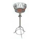 GARDEN　COLLECTION　【86108　×3】　フラワースタンド　3個セット　φ330×740mm　2.3kg　木、鉄製