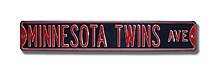 MINNESOTA TWINS "MINNESOTA TWINS AVE" Authentic METAL STREET SIGN (6" X 36")