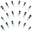 Joby Nail Sticker Jewels on Black Design - JW-08