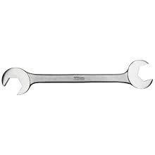 Martin 3723 Forged Alloy Steel 1-1/4" x 1-1/4" Opening 15 and 60 Degree Angle Hydraulic Wrench, 11.50" Overall Length, Chrome Finish
