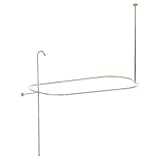 IMAGE OF OVAL SHOWER RISER W/ENCLOSURE-Satin Nickel Finish