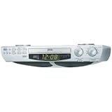 JWin JL-K733 Under-Counter AM/FM Clock Radio with CD Player