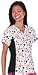 Cherokee Uniforms Eco Floral Side Panel Scrub Top