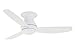 Emerson Ceiling Fans CF152WW Curva Sky 52-Inch Modern Low Profile/Hugger Indoor Outdoor Ceiling Fan With Light And Remote, Wet Rated, Appliance White Finish