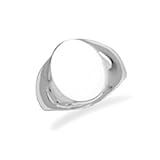 Sterling Silver Large Oval Engravable Ring