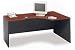 Right Corner Desk In Dark Cherry - Office Furniture Groupings