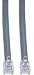 RJ12, 6P / 6C, Silver Satin Flat, Reverse, 14 ft (Voice)