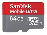 SanDisk 64GB Mobile Ultra MicroSDXC Class 10 Memory Card with SD Adapter - Retail Packaging