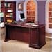 Bush Furniture Saratoga L-Shape Executive Desk with Bookcase and File Drawer in Cherry