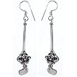 Earing in Sterling Silver Indian Jewelry 2.25 inches (ers223)