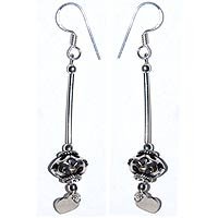 Earing in Sterling Silver Indian Jewelry 2.25 inches (ers223)