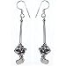 Earing in Sterling Silver Indian Jewelry 2.25 inches (ers223)