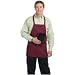 San Jamar 612BAFH Poly Cotton Bib Apron with 3-Lower Pocket and Adjustable Neckband, 27" Length x 28" Width, White