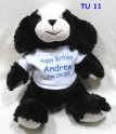 11" Tumbles Black Dog w/ Embroidered eyes