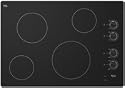 Whirlpool W5CE3024XB 30 Smoothtop Electric Cooktop 4 Radiant Elements, Hot Surface Indicator Light