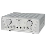 Brand New. Skytronics Universal Amplifier Stereo 2x50W Output Blue LED Microphone Inputs Ref 103100