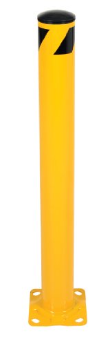 Vestil BOL-42-4.5 Yellow Powder Coat Pipe Safety Bollard, Steel, 4-1/2" OD, 42