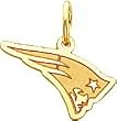 14K Gold NFL New England Patriots Logo Charm