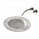 Water Lilies Design on Finish: White