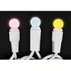 50ct Pink, Yellow, Blue Mini Globe Lights Set on White Cord