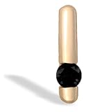 14K Yellow Gold Genuine Round Black Onyx Pendant