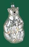 Polar Bear w/Baby 5 Ornament - set of 6