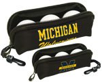 Michigan Wolverine 3 mulligan pouches with 9 balls