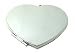 STAINLESS STEEL HEART SHAPED METAL COMPACT MIRROR M-40S
