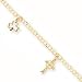 14k 8 Inch Polished Shamrock Celtic Cross Claddagh Bracelet