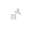 Sterling Silver Square Earrings - Bezel Setting - 4 mm