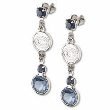 Chicago Bears Rhodium Logo Earrings