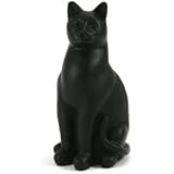 Near & Dear Pet Memorials Elite Cat Resin Cremation Urn, 25 Cubic Inch, Black