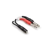 Stereo Y-Cable 3.5Mm Trsf To Dual 1/4" Ts With White Earbud Headphones