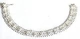 Silver Ankle Bracelet Fine Body Jewelry For Women 131 gms. 10 " (sanklt014)